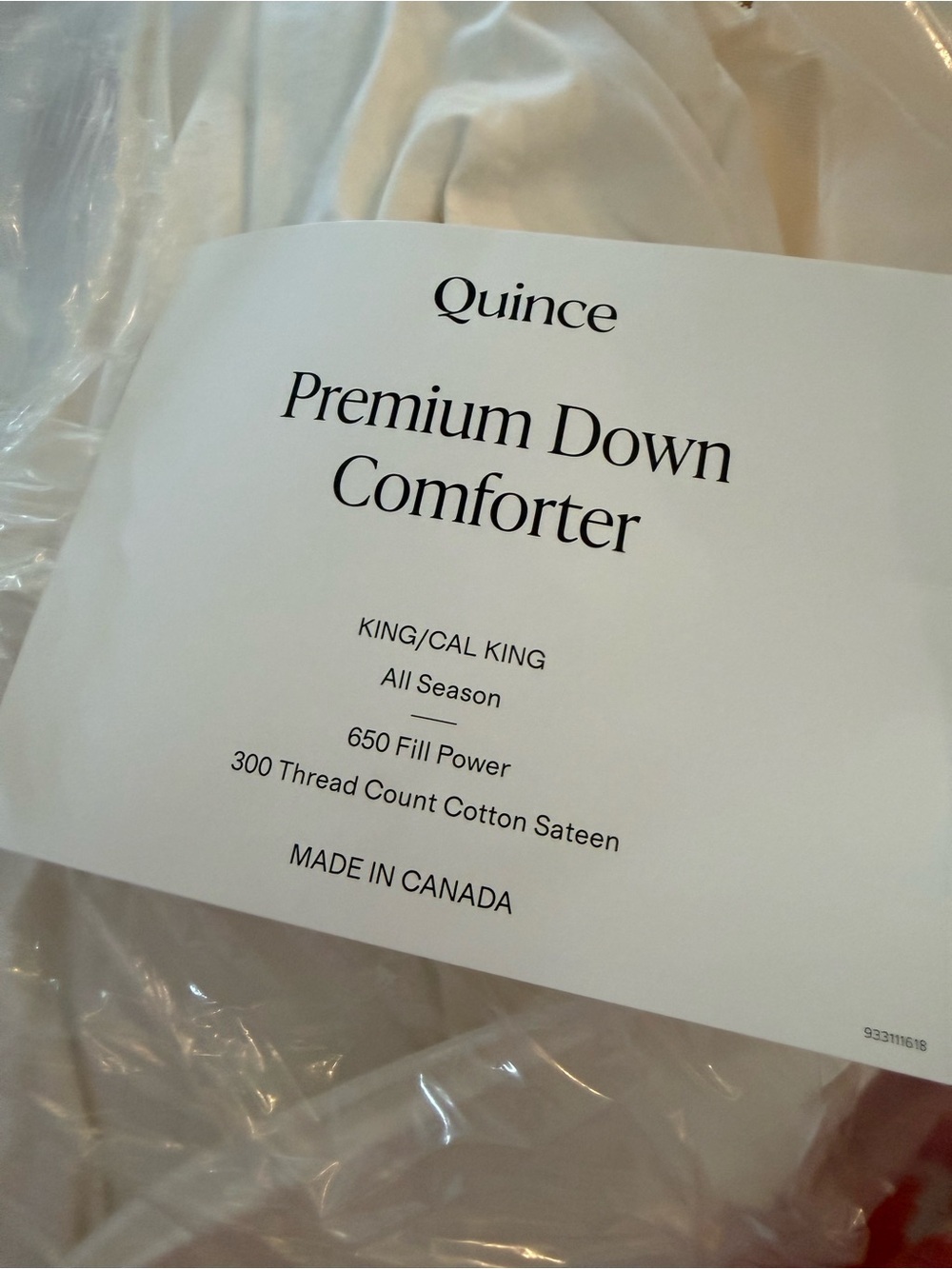 NWT Quince King Premium Down Comforter $224